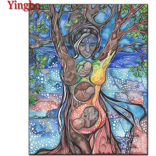 Pregnant baby 5D mosaic DIY Diamond Painting tree of life Full Square Round Drill rhinestones Embroidery Cross Stitch Kits