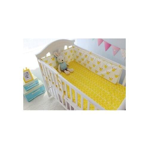 6PCS crib baby bumper cot bedding sets baby fleece newborn Cot Bedding Nordic Room Decor cama bebe (4bumpers+sheet+pillow cover)