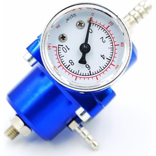 Car Adjustable Fuel Pressure Regulator with Gauge Fuel pressure regulator fuel booster fuel pressure regulator square supercharg