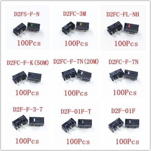 Free shipping 100Pcs/lot 100% New OMRON mouse micro switch D2FC-F-7N 20M OF D2FC-F-K(50M) D2F-01F-T D2F-F-3-7 Japan Mouse Button