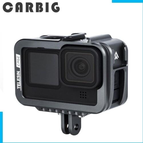 Aluminium Alloy Frame Case For GoPro 9 Double Clod Shoe With Charging Port For GoPro Hero 9 Black Camera Accessories