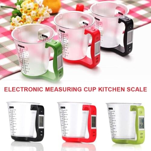 LCD Display Digital Measuring Cup Tool Electronic Measuring Cup Scale 1000g/1g Kitchen Scales for cooking and baking