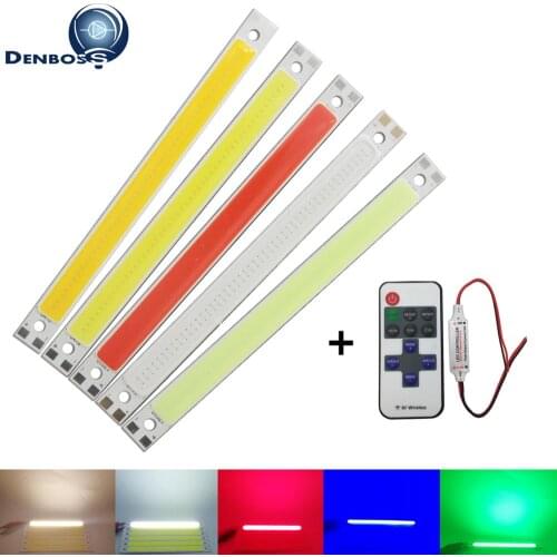 10W 12V DC dimmable 120*10mm Lamp Warm White Blue Red Green with RF dimmer for DIY 12v light cob led tubes LED COB Strip