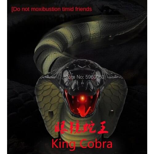 Electric wireless remote control cobra simulation reptile snake tricky scary toy remote control children gift
