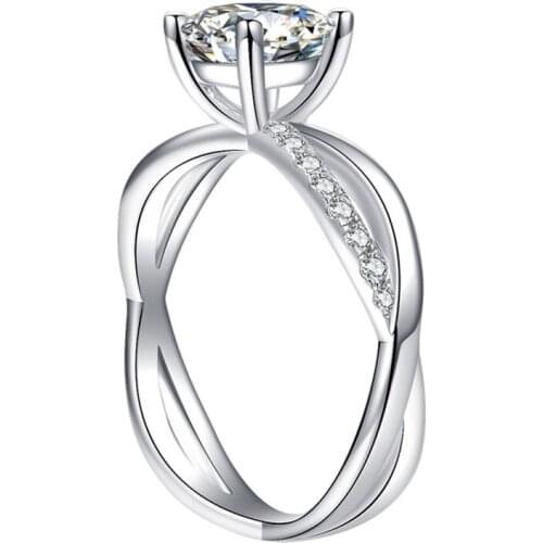 Resl S925 Sterling Silver Rose Rings Women Luxury Platinum Exquisite and Elegant Engagement Wedding Party Original Jewelry Gift