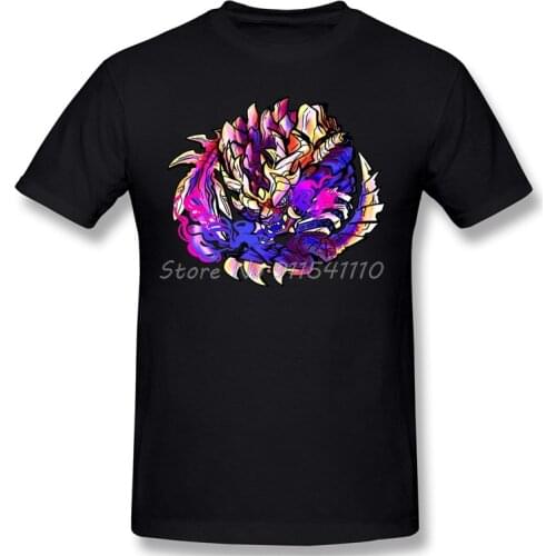Magnamalo Print Cotton T-Shirt Monster Hunter Fantasy-themed Action Role-playing Games For Men Fashion Streetwear