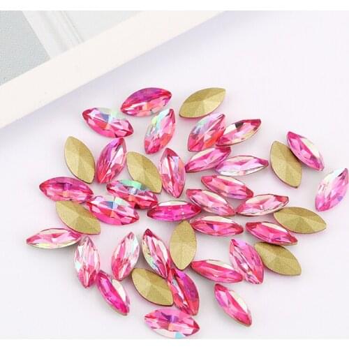 Small Size Rose Color Square Shape Rhinestones Nails Decoration Loose Stones Point Back Glass Crystal Glue On Nails