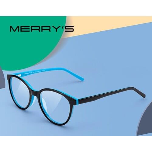 MERRYS DESIGN Kids Anti Blue Ray Light Blocking Glasses Frames For Boys Girls Oval Computer Glasses Acetate Frames S7797FLG