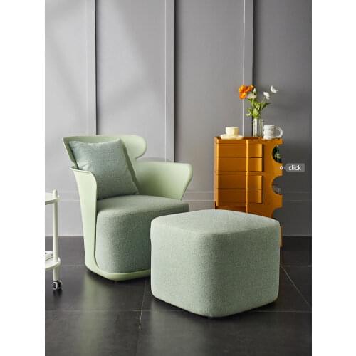 Minimalist sofa creative design lazy tiger chair plastic backrest comfortable reception sofa light home fabric relaxation chair