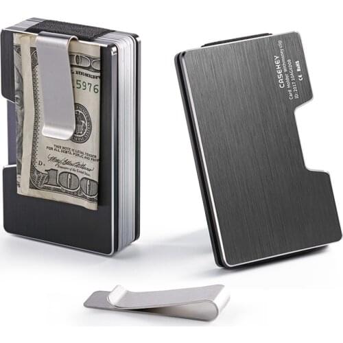 2019 New Men Aluminum Alloy Wallet Unisex Wallet Blocking Slim Cash Credit Card Holder Purse Male portefeuille homme
