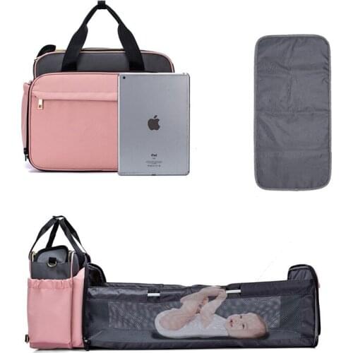 2021 NEW Diaper Bag Tote Handbag Maternal Backpack Multifunctional Foldable Baby Crib Stroller Bag Maternity Bag