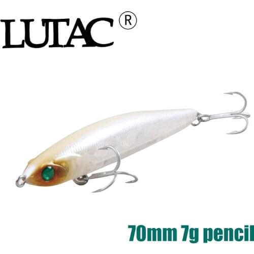 LUTAC New Product Saltwater Fishing Pencil Lure 70mm 7g Stickbait Wobbler Discount Fish Gear