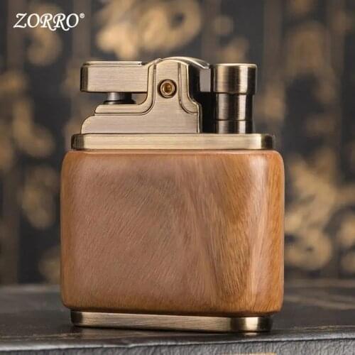 Zoro 540 winter light slingshot lighter, pure copper custom made sandalwood lighter windproof