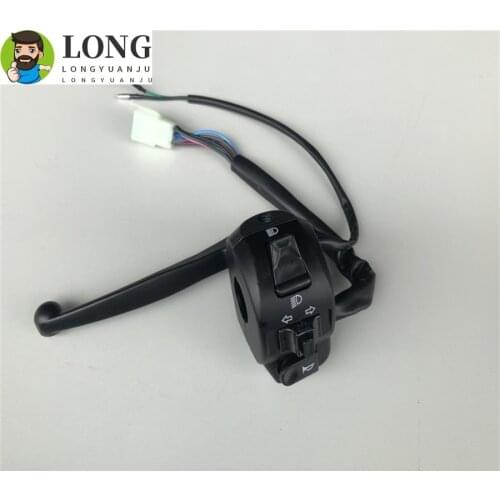 22mm Scooter Moped Left handlebar control Switch with brake lever with 8 wires used, for GY6 50 125 150 Rear Drum brake Scooters