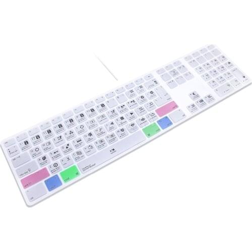 For Imac G6 Desktoppc Wired For Apple Keyboard With Numeric Keypad Wired Usb Davinci Resolve Hot Keys Design Keyboard Cover Skin