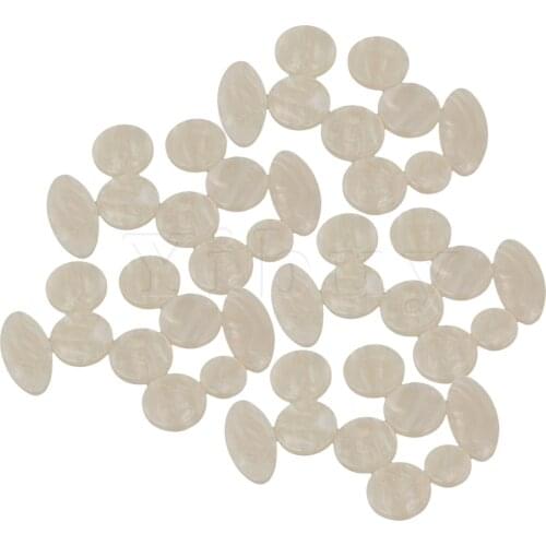 Yibuy 5 Sets Round Oval Pearl Sax Key Buttons for Alto Tenor Soprano Saxophone