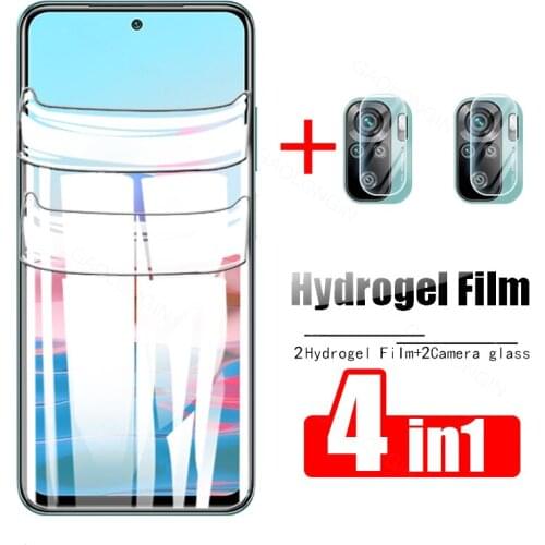Screen protector hydrogel film for xiaomi redmi note10 pro note10pro protective glas note 10pro 9 9s 9pro 8t camera lens glass