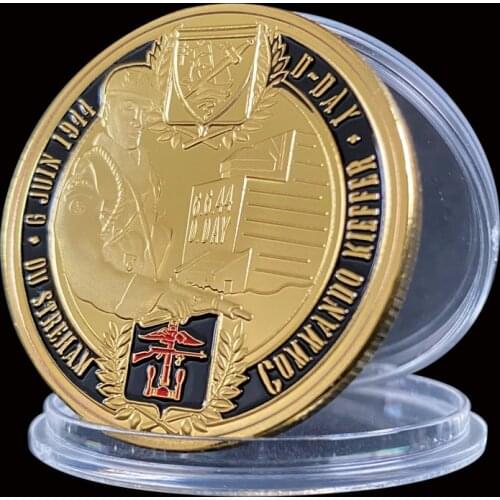 1944.6.6 D-Day Gold Coin 6th Airborne Division Normandie Landing For Collect