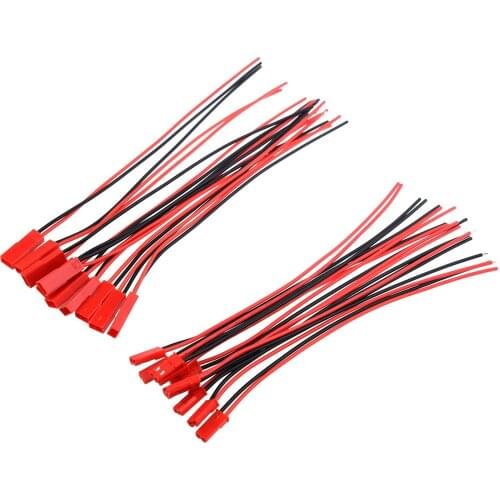 10 Pairs 150mm JST Connector Plug Cable Line Male+Female for RC BEC Lipo Battery