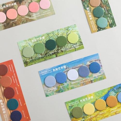15sheets/set Dot Color Post Itsticker Set Diy Cute Stickers Scrapbooking School Suppliers Stationery Presented