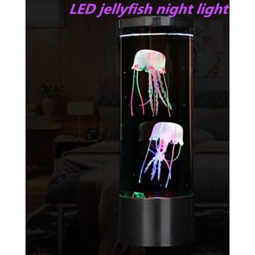 2020 Creative LED Jellyfish Night Light USB/AA Power Home Aquarium Décor Lamp Bedside Lamp Fashion Atmosphere Aquatic Animals