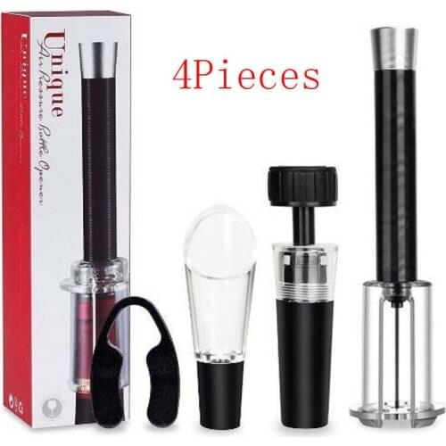 4Pcs Red Wine Bottle Opener Cork Remover Air Pump Pressure Corkscrew Tools Kitchen Tools Useful for drop shipping