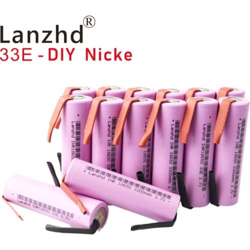 40pcs 18650 lithium 3.7v Rechargeable batteries For samsung battery 18650 35E 3300mAh VTC7 +DIY Nickel Original brand