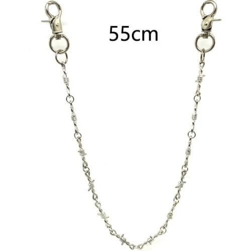 55cm Long Rock punk metal thorns iron pants chain wallet chain