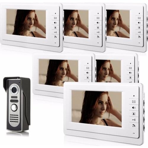 700TVL 7 Inch LCD Monitor Wired Intercom Video Door Phone XSL-70F-M 1V6