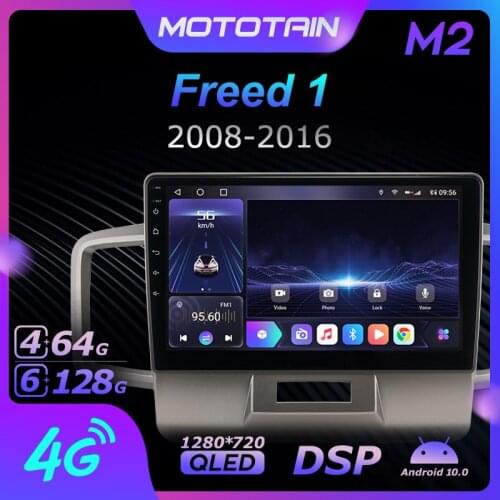 1280*720 Android 10.0 Mototain Car Multimedia Auto Radio for Honda Freed 1 2008 - 2016 4G LTE Audio GPS Player 8 Core 6G 128G