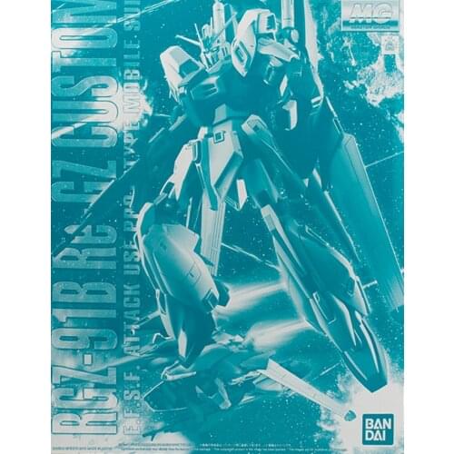 BANDAI GUNDAM MG 1/100 RGZ-91B RE-GZ CUSTOM MSV Gundam model kids assembled Robot Anime action figure toys