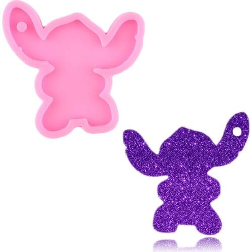 Shiny Glossy Dumbo Silicone Mold Koala Polymer Clay DIY Jewelry Making Necklace Mould Handmade Custom Animals Keychains Moulds