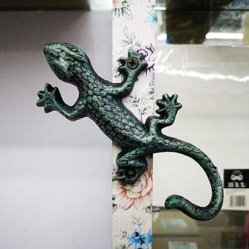 Household Wall Hook Cast Iron Lizard Design Coat Towel Hat Hanger Flexible Hanging Claw Home Decoration Accessories