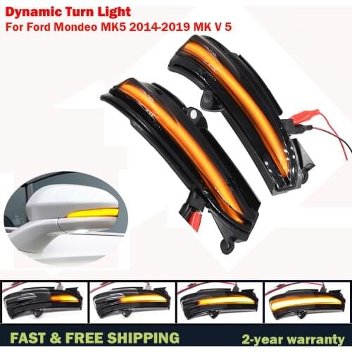 For FORD MONDEO MK5 2014-2019 MKV 5 Dynamic Blinker LED Turn Signal Light Side Lamp Rearview Mirror Indicator