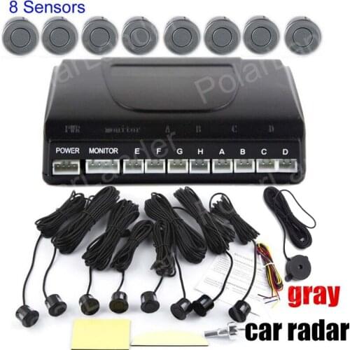 Car Parking Sensor Kit No display monitor 8 Sensors Reverse Backup 12V 44 Colors to choose radar bibi sound park assistance