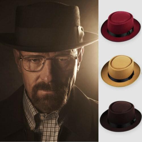Men Women Hard Felt Pork Pie Cap Fedora Bowler Hat Derby Homburg Gentleman Hats Caps