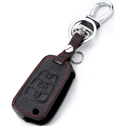 Leather Key Chain Ring Cover Case Holder For Kia Ceed K3 K4 K5 Sportage R Ql Kx5 Sorento Kx3 Ks3 Rio Cerato Optima Frote Soul