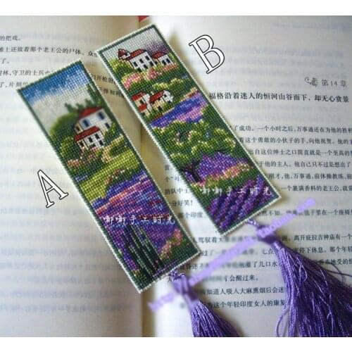 901 Bookmark Lavender Manor DIY Craft Stich Set Cross Stitch Needlework Embroidery Crafts Counted Cross-Stitching Kit