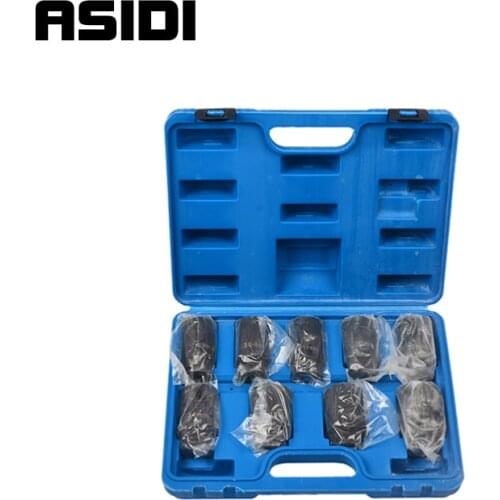 9pc 1/2" Drive Deep Impact Axle Hub Nut Socket Set 29-30-31-32-33-34-35-36-&38mm