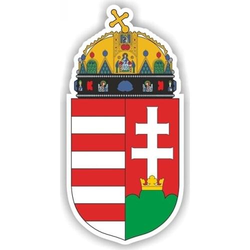 SZWL Hungary Coat of Arms Flag Car Sticker Automobile Bumper Decal Decoration Accessories Sticker PVC for KIA Bmw Audi,13cm*6cm