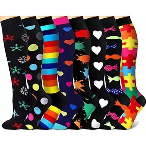 Multi Pairs Compression Socks Wholesales Fit For Medical Edema Diabetes Varicose Veins Cycling Socks Running Hiking Sports Socks