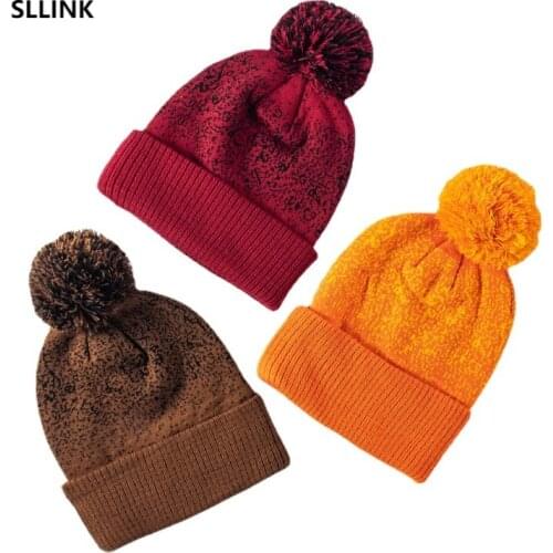 New Adult and Children Fashion Men and Women Cute Skullcap Solid Color Dome Knitted Hat Factory Processing Can Be Customized