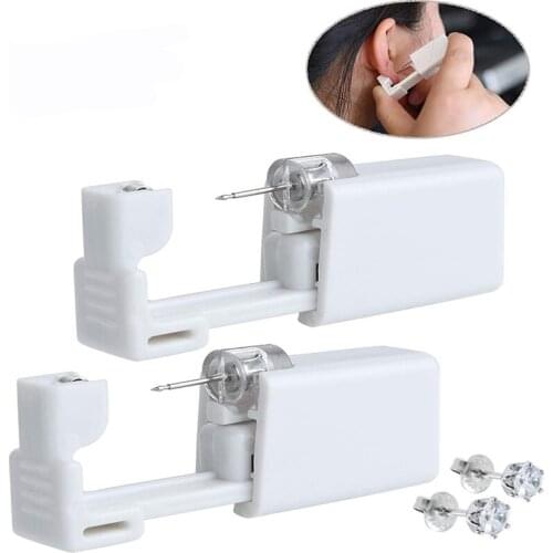 Disposable Ear Piercing Unit Cartilage Tragus Helix Piercing Gun Tool Kit Steel Stud Earring Star Ball