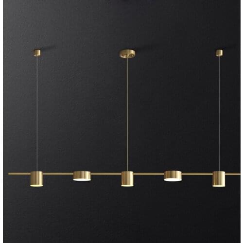 Postmodern Dining Room Pendant Lamp Modern minimalist long Bar hanging light Study Studio Nordic led
