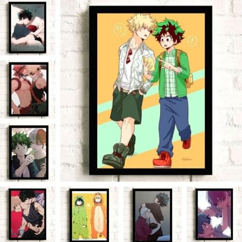 Nordic Modern Art Poster Anime Boku No My Hero Academia Cartoon Canvas Painting on The Wall Childrens Room Decoration Boy Gift