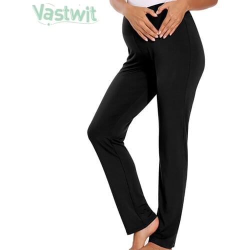 Maternity Pants Fold Over Comfortable Lounge Pants Pregnancy Trousers Loose Casual Pant Women Pregnant Soft Jogger Sweatpants