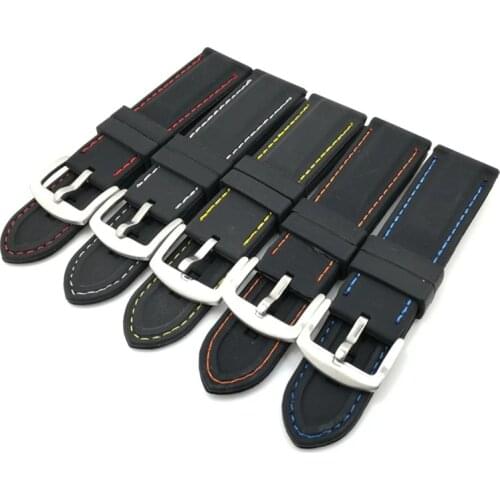 Sport Silicone Watch Straps for Smart Watch 20mm 22mm 24mm 26mm Generic Watchband Waterproof Rubber Watch belt