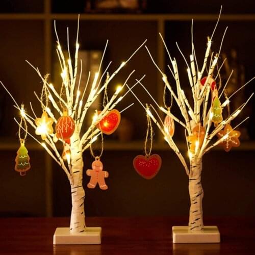White Birch Tree Lamp Led Lantern Bedroom Room Decoration Lamp Home Furnishing Flower Tree Cabinet Creative Luminous Branch Lamp