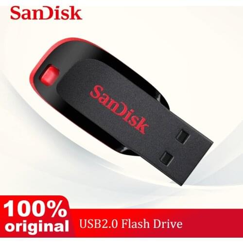 SanDisk CRUZER BLADE USB FLASH DRIVE CZ50 USB 2.0 128G 64G 32G 16G 8G 4G mini Pen Drive PenDrive Support Official Verification