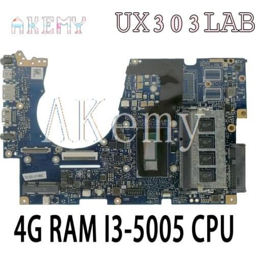 UX303LAB Motherboard 4G RAM I3-5005 CPU For Asus UX303LA UX303LB UX303LN UX303L UX303 Laptop motherboard UX303LAB Mainboard